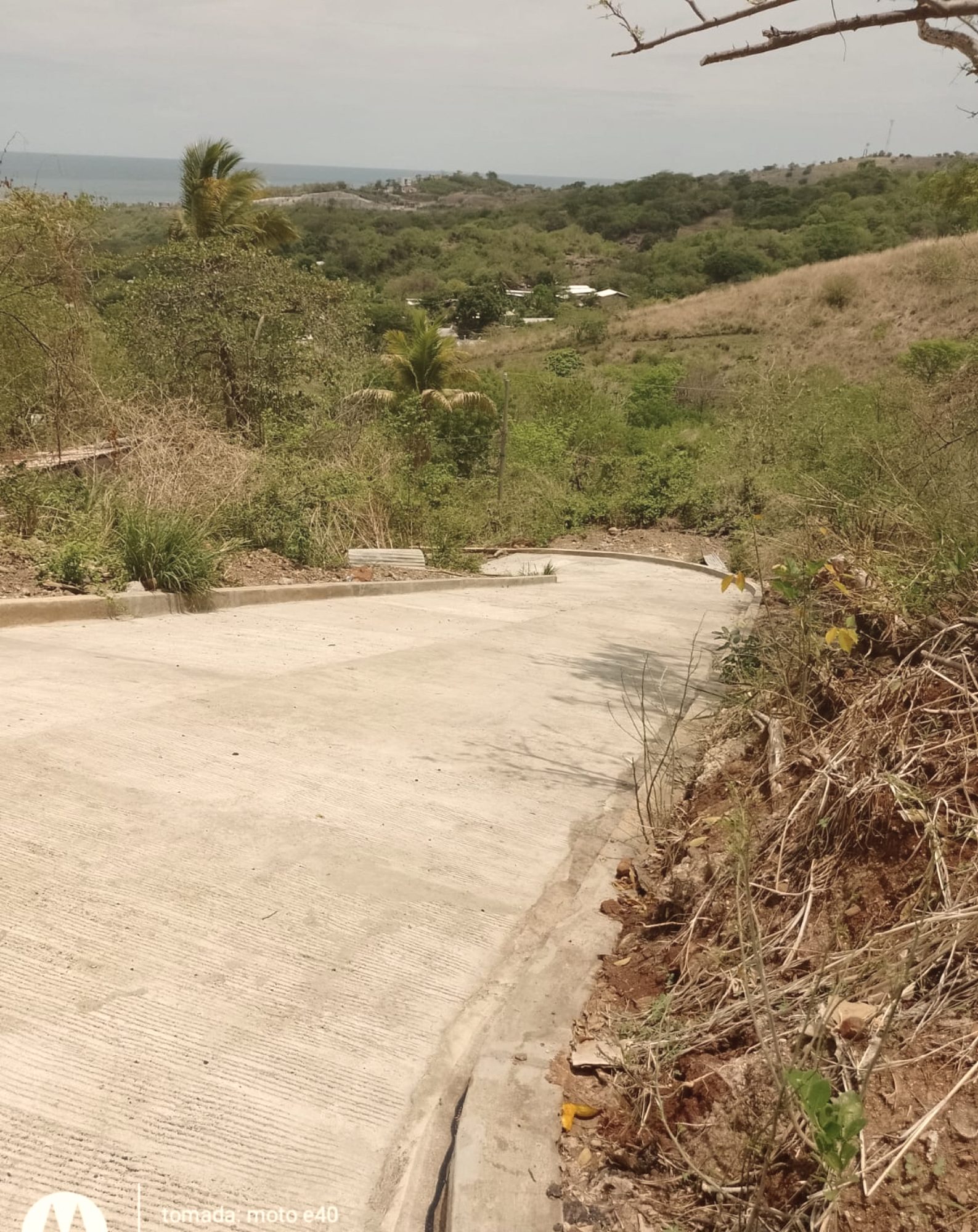 The new road through the subdivision